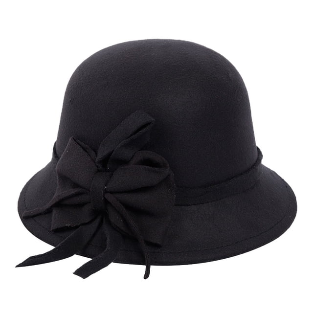 Chapeau Seau pour Femmes Automne Hiver Mode Décontractée Chapeau Dôme Britannique