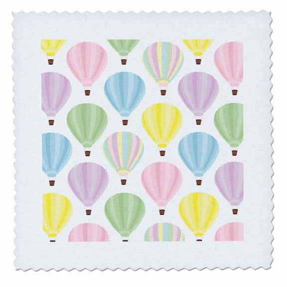 3dRose, Hot Air Balloon Pattern, 14x14 inch quilt square