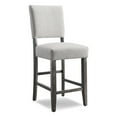 thumbnail image 2 of Leick Home Brax Set of 4 Fabric and Wood Counter Height Stools, Blackbean/Heather Gray, 2 of 14