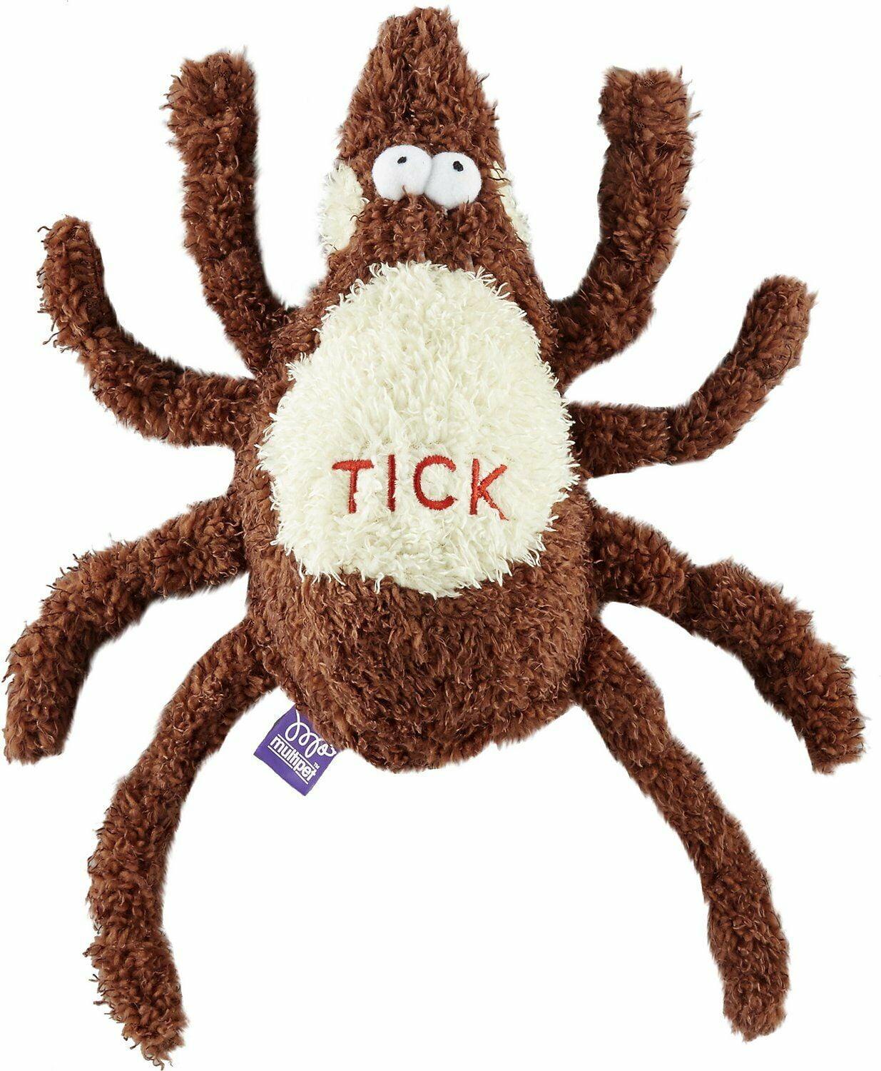Dog Toys Plush Flea & Tick Bugs With Squeakers Soft Cuddle Fetch Tug