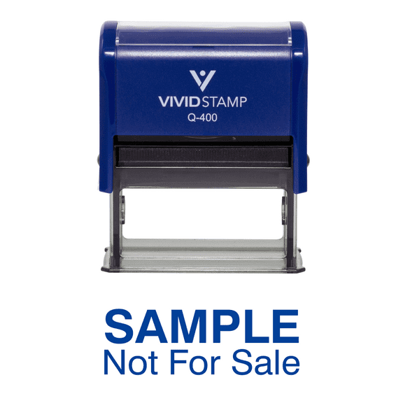 Vivid Stamp Sample Not For Sale Self Inking Rubber Stamp (Blue Ink) - X-Large
