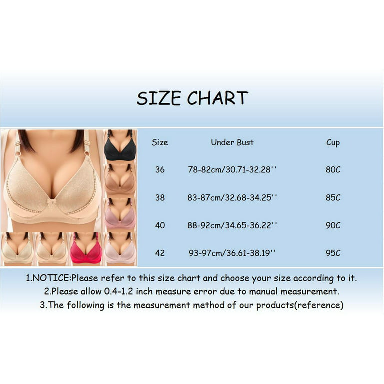 CAICJ98 Sports Bras For Women Women's Plus Size Minimizer Bra for L Bust  Full Coverage Figure Non Padded Wirefree C,38/85C
