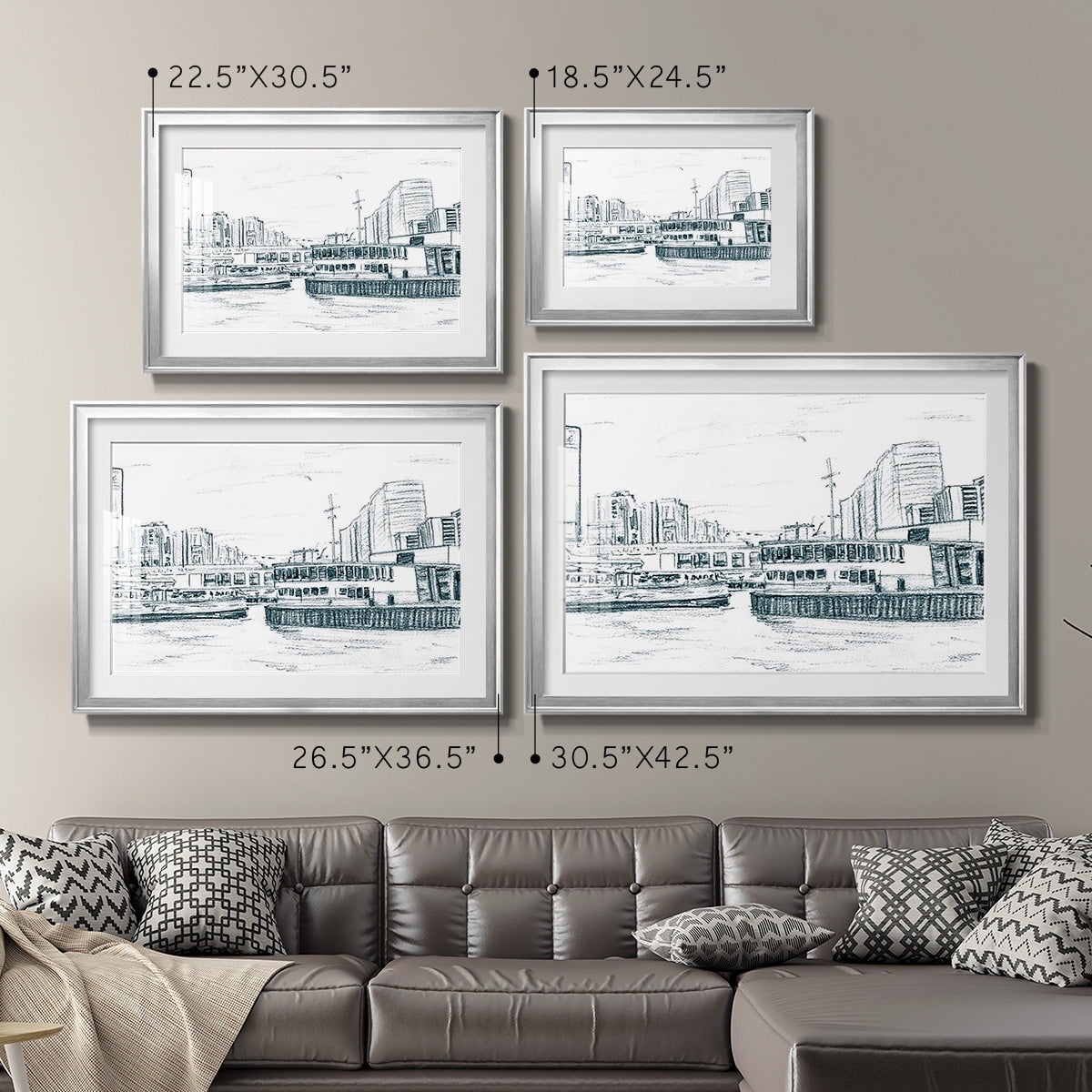 Ferryboats III Premium Framed Print - Ready to Hang