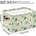 thumbnail image 3 of St-patrick Day Green Foldable Storage Basket for Shelves, Collapsible Sturdy Storage Bin with Handles, Canvas Storage Cube for Organizing Closet 1PCS Home Decor, 3 of 7