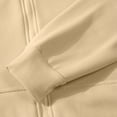 thumbnail image 6 of Women's 2 Piece Sets Fall Casual Outfits Drop Shoulder Full Zip Hooded Jacket Elastic Waist Sweatpants Daily Loungewear Suits Khaki L, 6 of 6