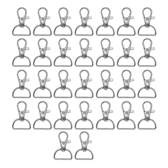 30x Rotary Metal Lobster Claw Clasp Set Belt Key Chain Keychain Clip Hooks with