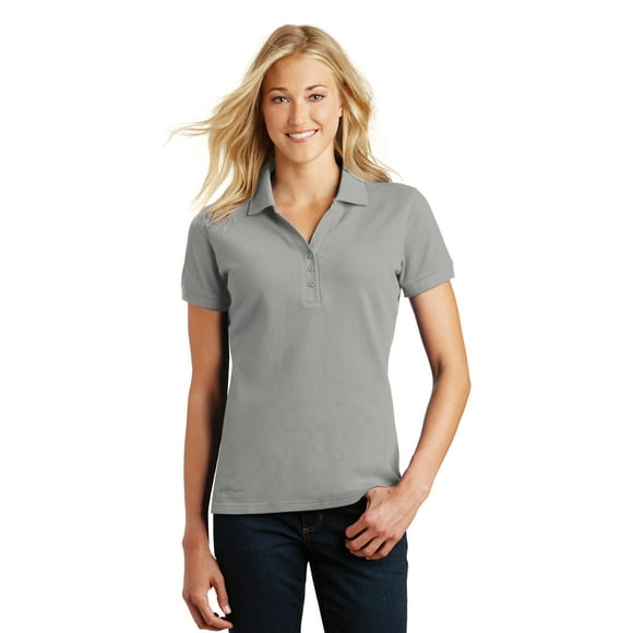 Eddie Bauer Polo de piqué de algodón (EB101) Chrome, XS eddie bauer 1062611
