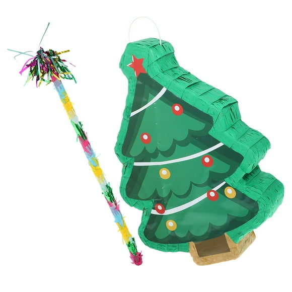 OULII 1Set Christmas Tree Pinata Paper Decoration Lightweight Hanging Party Decor for Festive Celebration