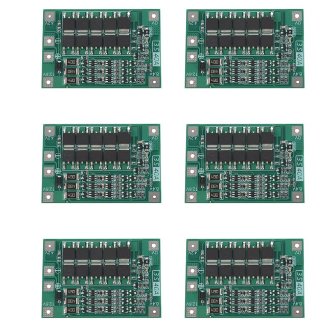 6X 3S 40A for Screwdriver 12V Li-Ion 18650 Pcm Battery Protection Board with Balance Liion Battery Cell Pack Module