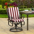 thumbnail image 3 of ARDEN Outdoor Dining Chair Cushion 20 x 20, Ruby Red Cabana Stripe, 3 of 11