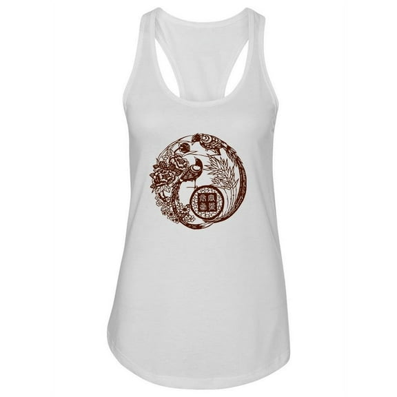 Traditional Chinese Pattern. Tank Women -Image by Shutterstock, Female Small