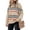 Beige, variant on Womens Sweaters Fall Long Sleeve Knit Tops Striped Oversized Sweater Batwing Sleeve, Cute Lightweight Side Slit Crew Neck Knitted Pullover Spring Clothes Winter Outfits, Beige L
