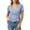 *Blue, variant on Women's Wrap V-Neck Tie Side Top , Ladies' Short Sleeve Casual Blouse , Cotton-Linen Summer Shirts For Women,Army Green,S-3XL
