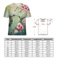 thumbnail image 2 of Flower Hummingbird Women's T-Shirt Short Sleeve T Shirts Tops Tee Ladies Loose T, 2 of 6