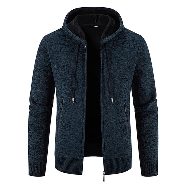 Qertyioot Manteau Décontracté d'Hiver pour Homme à Col Montant à Manches Longues Chaud Mode