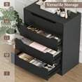 thumbnail image 5 of Homfa 4 Drawers Dresser, Modern Wood Chest of Drawers for Bedroom Hallway Living Room, Black, 5 of 8