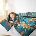 thumbnail image 4 of Erosebridal Gothic Damask Comforter Sets King Size,Victorian Floral Comforters & Duvets,Retro Aztec Theme Bedding King Comforter Set,Breathable Room Decor Reversible，3-Piece, 4 of 8