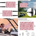 thumbnail image 5 of Jeiento Peach Blossom Golf Cart Accessories 4 Set Golf Cart Seat Cover Golf Cart Steering Wheel Cover Golf Cart Flags Club Car Blanket Steering Wheel Cover Accessories Decor Golf Cart Banner Flag, 5 of 5
