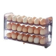 thumbnail image 4 of Huevera abatible para puerta lateral de refrigerador, organizador de huevos transparente, bandeja para huevos violeta, 4 of 9