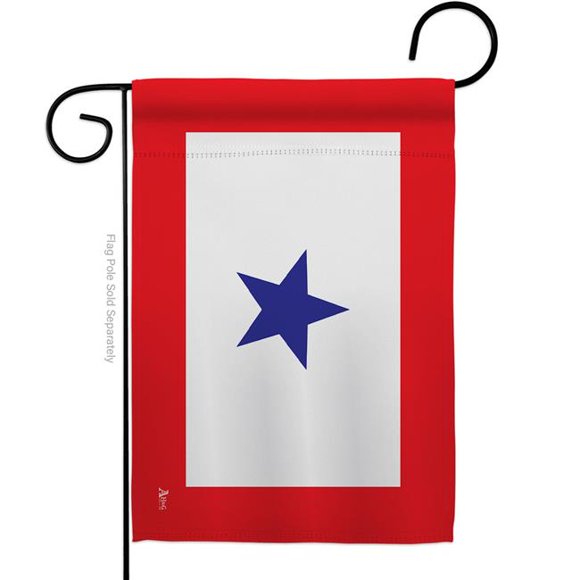 13 x 18.5 in. Blue Star Garden Flag with Armed Forces Service Double-Sided Decorative Horizontal Flags House Decoration Banner Yard Gift