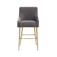 thumbnail image 4 of TOV Furniture Beatrix Dark Grey Velvet Bar Stool with Gold Legs, 4 of 6