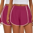 thumbnail image 2 of MIUOWANP 2-Pack Women's Shorts with Pockets Solid Color High Waisted Split Sports Shorts Lightweight Hot Pants Size M(6)Hot Pink, 2 of 4