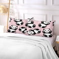 thumbnail image 5 of Coolnut Cute Cartoon Panda Pillowcases, Soft and Cozy Decor Giftsative Pillow Cases with Hidden Zipper for Bedroom, Sofa, Couch, King Size 21x54 Inches（45）, 5 of 6