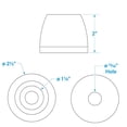 thumbnail image 5 of Seachoice 56380 Black Rubber Side Guide End Cap, 2-1/2" with 5/8" ID, 5 of 5