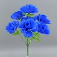 thumbnail image 4 of Mecorevxz 7 Heads Silk Rose Bouquet Artificial Flowers Mini Rose for DIY Wedding Bouquets Centerpieces,Valentines Day(Blue), 4 of 8