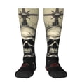 thumbnail image 1 of Fotbe Vintage Winged Rose Skull Calcetas Divertidas Estampadas para Hombre y Mujer, Calcetas de Algodón hasta la Rodilla para Caminar, Correr, Enfermería y Embarazo, 1 of 6