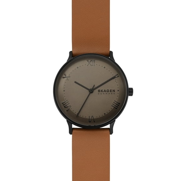 Skagen Men's Nillson Three-Hand Brown Leather Watch (SKW6621W)