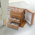 thumbnail image 6 of Jewelry Boxes for Women Vintage Wooden Jewelry Box with Mirror 5 Tier Jewellery Organizer Box with 4 Drawers Rustic Wooden Jewelry Boxes & Organizers for Necklaces Earrings Rings Bracelets (wooden), 6 of 9