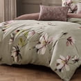 thumbnail image 6 of Bebejan Purple Lilies 5 Piece Comforter Set, King, 100% Cotton Sateen, Reversible, All Season, Cozy Comfort, 6 of 11
