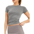 thumbnail image 1 of Fortune T-Shirts Courts à Manches Courtes pour Femmes, Coupe Ajustée, Décontractés et Basiques, 1 of 9