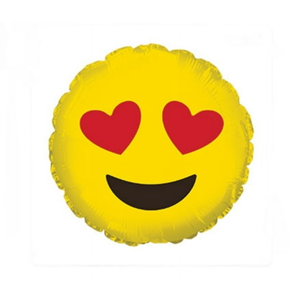 CTI 9? Emoticon Smile Heart Shape Eyes Foil Balloon