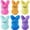 6PCS, variant on 6in Plush Bunny Rabbit – Easter Basket Stuffers for Kids, Cute Bunny Toys for Goodie Bags, Egg Hunt, Party Favors & Carnival Prizes (orange)