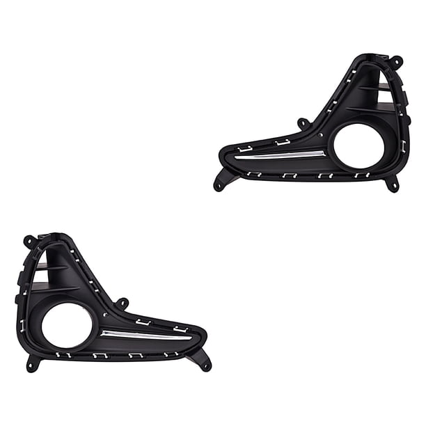 Par de Rejillas De Defensa I10 2018 A 2020 Hyundai Del C/Hoyo P/Faro C/Mold Crom Tong Yang .