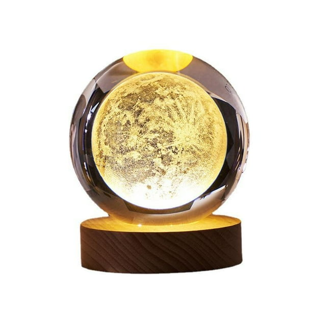 Luna 3D, lámpara de proyección, bola de cristal, luz de noche, modelo de planeta, regalo de cumpleaños para novios, maridos, luz nocturna, galaxia, planeta, arte, lámpara para niños, amigos, parejas XianweiShao 8390611987718