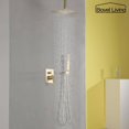 1Spray Patterns with 2.66 GPM 10 in. Ceiling Mount Dual Shower Heads