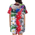 thumbnail image 3 of Lsque Pikmin Women's Short-Sleeved Pajama Set - 2 Piece Soft and Lightweight Sleepwear Set-X-Large, 3 of 9