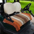 thumbnail image 2 of Golf Cart Seat Covers for 2 Seater, Burnt Orange Brown Soft Microfiber Cart Seat Towel Blanket, Farmhouse Vintage Wooden Absorbent Breathable Non Slip Bench Seats Protector for Golf Course 51"x31", 2 of 9