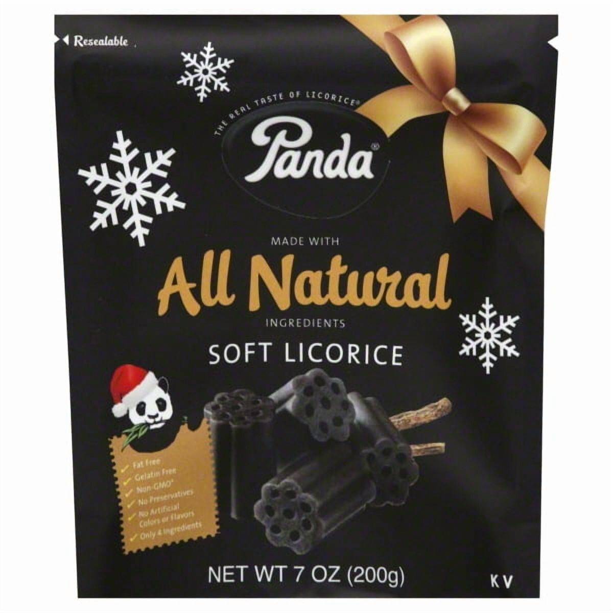 Panda All Natural Soft Licorice, Vegan, Kosher, Resealable Bag, 7