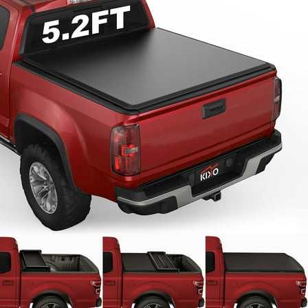 Kikito Vinyl Soft Tri-Fold Truck Bed Tonneau Cover for 2015-2025 Canyon / Colorado 5ft (62.7in) Bed