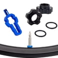 thumbnail image 3 of Adaptador de tuerca de válvula de bicicleta a Presta con llave de instalación Piezas de aplicación de neumáticos tuerca del núcleo de la válvulaNegro Zulema adaptador de ojal, 3 of 8