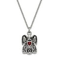 thumbnail image 5 of Stainless Steel July CZ Antiqued Ash Holder Birth Stone 18in. Necklace and Pendant, 5 of 7