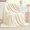Cream, variant on flannel blanket3D Jacquard Decorative Throw Blankets for Couch & Bed, Soft and Cozy Warm Plush Fluffy Blanket All Seasons Suitable