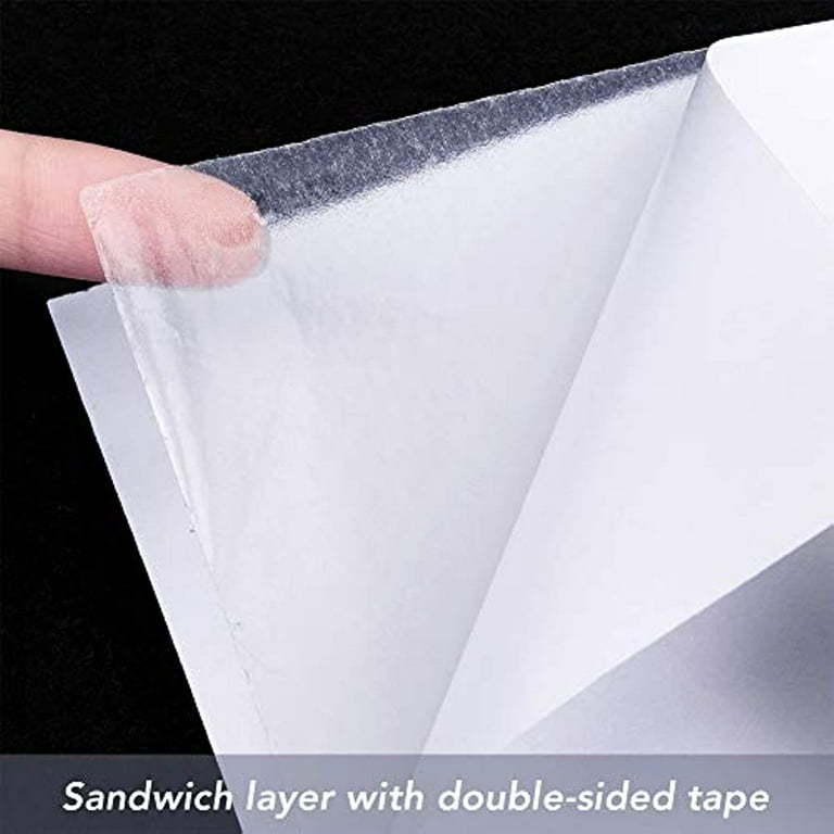 Wholesale BENECREAT 20 Sheet A5 Double Sided Sticky Sheets White Self Adhesive  Tape Sandwich Layer with Double Side Tape for Gift Wrapping Paper Craft  Handmade Card 