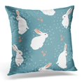 thumbnail image 1 of EREHome Animal Bleu avec Lapin Blanc Belle Taie d'Oreiller Taie d'Oreiller 20x20 Pouces, 1 of 1