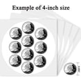 thumbnail image 3 of Etiquetas adhesivas térmicas BriCabel, círculo blanco de 4 pulgadas, 300 unidades, rollo, 3 of 6