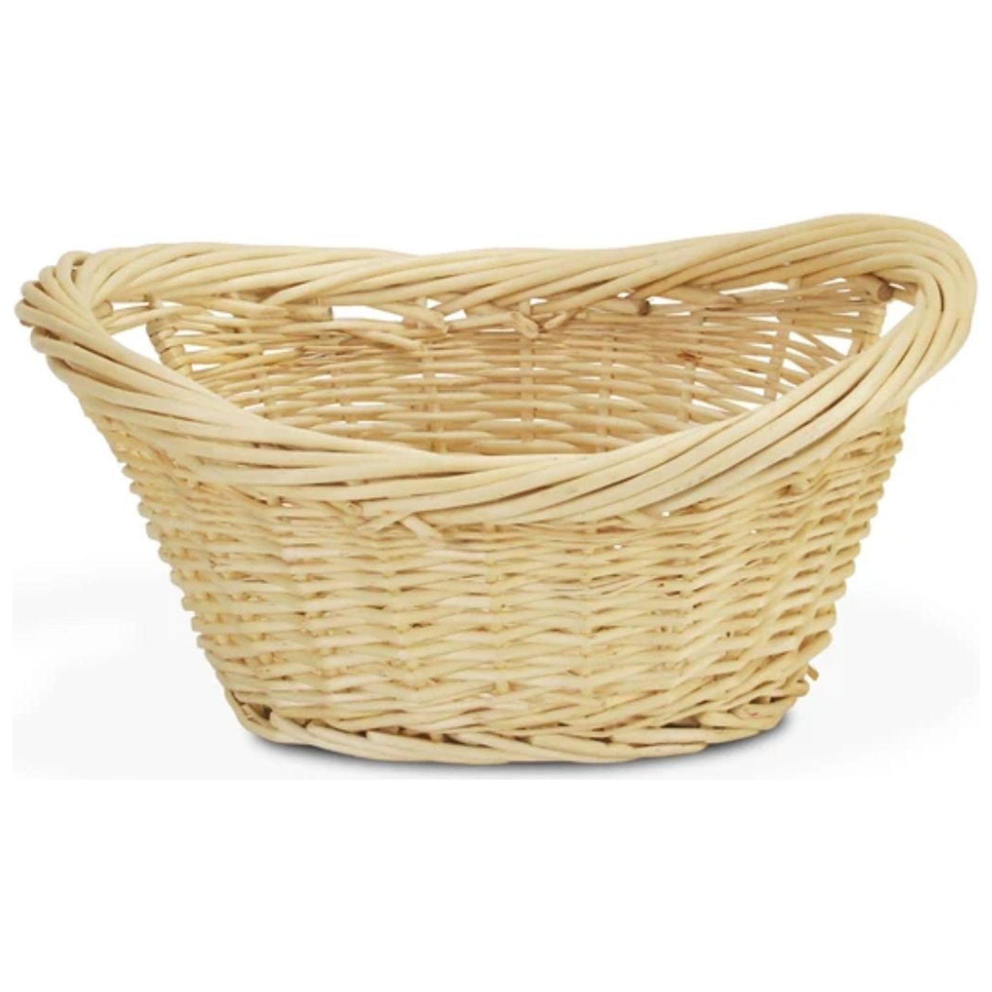 Cheungs UW-8802A Small Oval Natural Willow Heavy Rimmed Laundry Basket